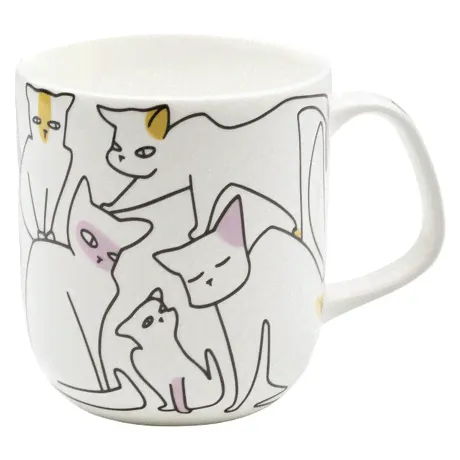 кружка APOLLO Genio Cats Basalto 600мл костяной фарфор-0