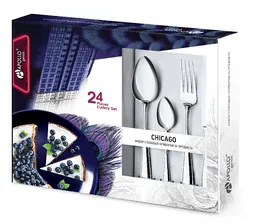 Набор столовых приборов APOLLO genio Chicago 24 пр.CHI-24CHI-24
